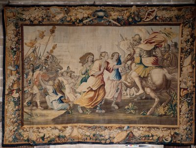 Katedra (Catedral de Santa María de Sigüenza). Kolekcja katedralna. Flamandzki gobelin. Historia Rzymu (?). Podpisano: „BB D EGGERMANS. Ian Le Clerc, D Eggermans”. Bruksela. Początek XVII wieku. autorstwa Flemish School