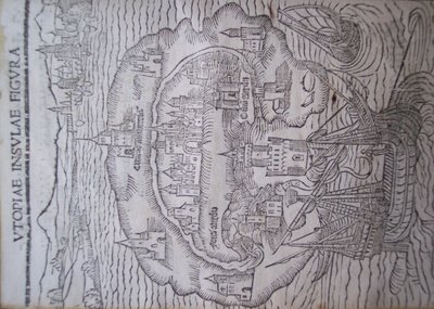 Strona tytułowa Utopii, Thomas More, Leuven 1516 autorstwa Flemish School