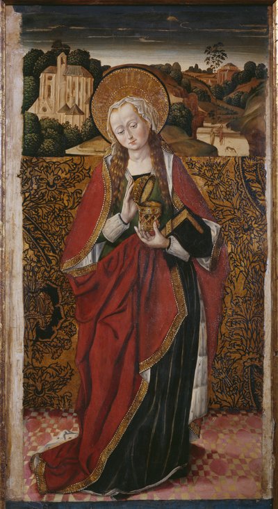 Tryptyk, Św. Maria Magdalena, prawy panel (patrz także 345909, 345910) autorstwa Flemish School
