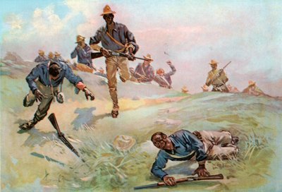 Oddział C, dziewiąta kawaleria amerykańska, kapitan, dowódca szarży w San Juan autorstwa Fletcher C. Ransom