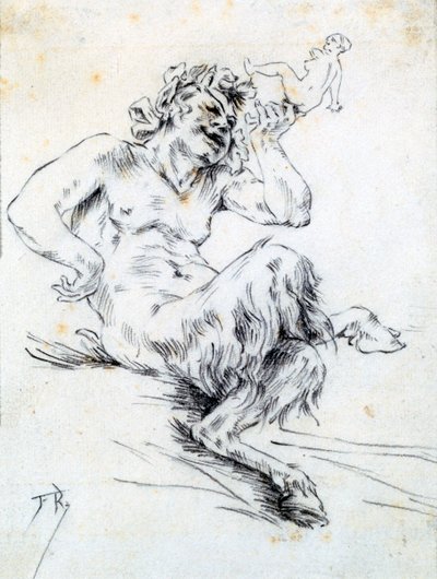 „Fauna”, c1850-1898 autorstwa Félicien Rops