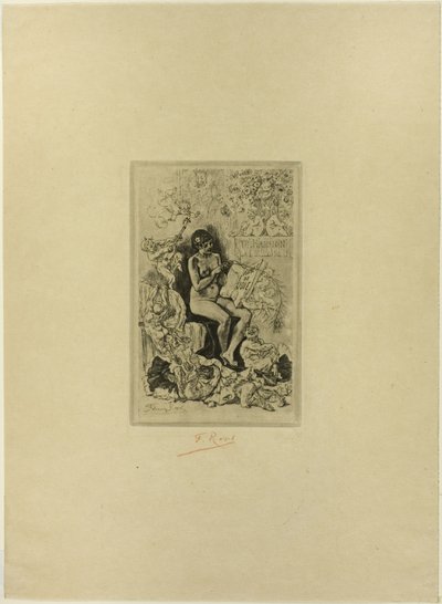 Frontyspis dla Rimes de Joie autorstwa Félicien Rops