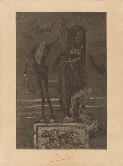 Najwyższy Vice: Frontispiece, 1884. autorstwa Félicien Rops