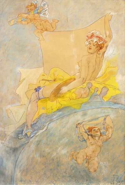 Plakat na wystawę; Plakat do wystawy, 1896 autorstwa Félicien Rops