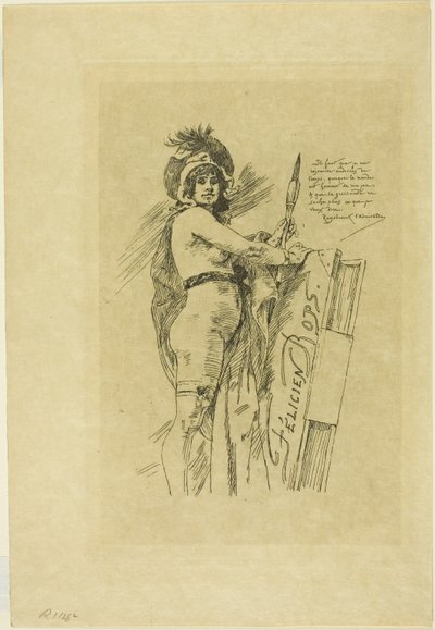 Muza Feliciena Rops autorstwa Félicien Rops