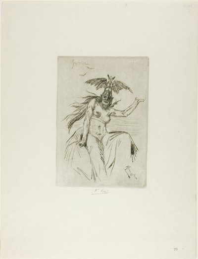 Wojownik autorstwa Félicien Rops