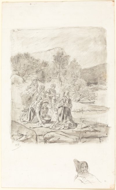 Praczki, ok. 1884-1887. autorstwa Félicien Rops