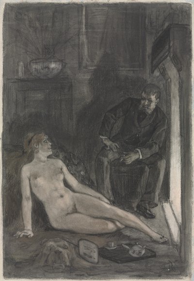 Zimowy wieczór autorstwa Félicien Rops