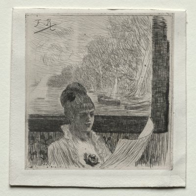 Młoda kobieta autorstwa Félicien Rops