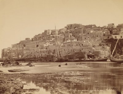 Jaffa, ogólny widok z morza – Palestyna autorstwa Félix Bonfils