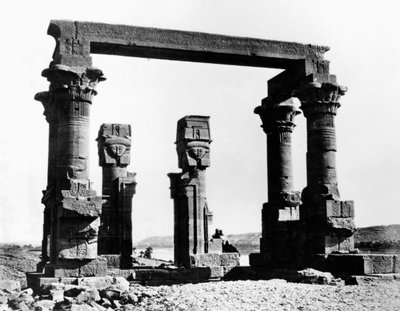 Kiosk Qertassi, Nubia, Egipt, 1878 autorstwa Félix Bonfils