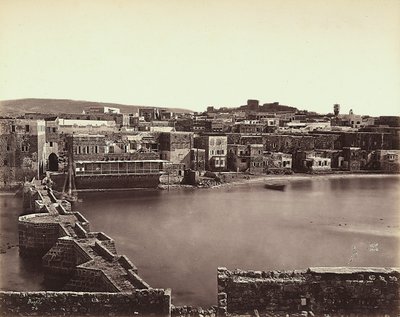 Panoramiczny widok na miasto w Izraelu autorstwa Félix Bonfils
