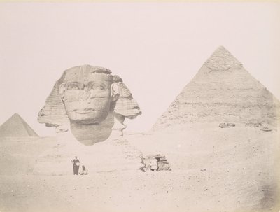 Pyramides et le Sphinx, lata 60.-70., wydrukowany ca. 1870. autorstwa Félix Bonfils