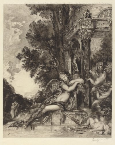Niezgoda bogini [La Discord] autorstwa Félix Bracquemond, after Gustave Moreau