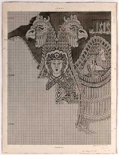 Schematyczne rysunki Buyid Silk (1962.264) autorstwa Félix Guichert