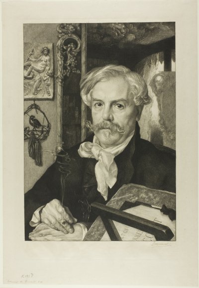 Portret Edmonda de Goncourta autorstwa Félix Henri Bracquemond