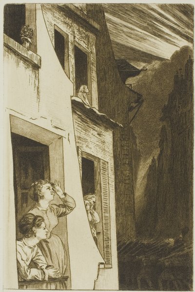 Zaćmienie autorstwa Félix Henri Bracquemond