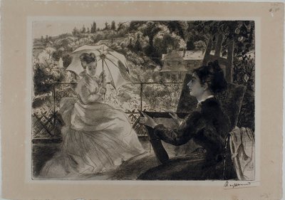 Taras Villa Brancas autorstwa Félix Henri Bracquemond
