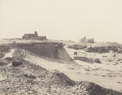Asuan, Ruiny starożytnej zagrody arabskiej, na południowy wschód od miasta, 1851-52, druk 1853-54. autorstwa Félix Teynard