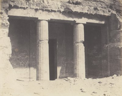 Béni-Haçan, Architektura hipogejska - Grób Névothpha, 1851-52, wydrukowany w latach 1853-54. autorstwa Félix Teynard