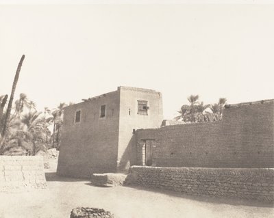 Deir, Carrefour et Habitation Particulière, 1851-52, druk 1853-54. autorstwa Félix Teynard