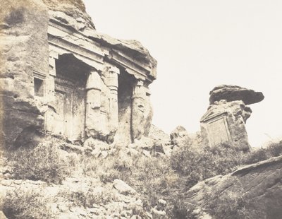 Djebel Selséléh Silsilis, Steles Architecturales wyrzeźbione w C..., 1851-52, wydrukowany 1853-54. autorstwa Félix Teynard