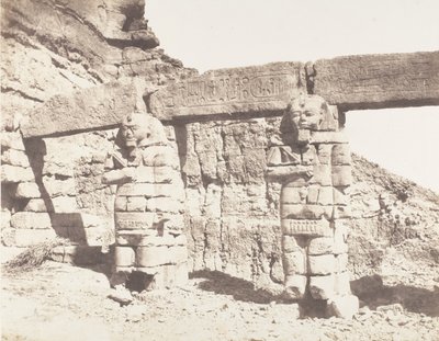 Djerf-Hocein Tutzis, Hemi-Spéos, Kolosy Partii Zewnętrznej, 1851-52, druk 1853-54. autorstwa Félix Teynard
