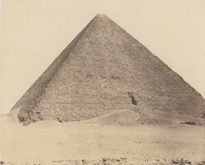 Nekropolia Dżizeha w Memfis, Piramida Cheopsa Wielka Piramida, 1851-52, wydrukowana 1853-54. autorstwa Félix Teynard