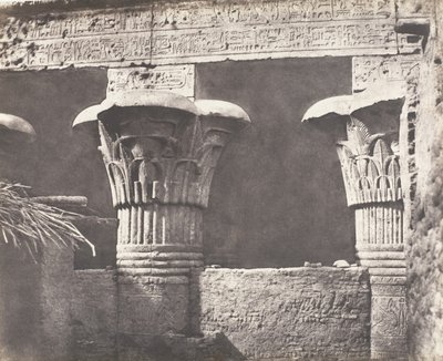 Esneh Latopolis, Construction Ensablée - Architrave, Futs, et Chapit..., 1851-52, druk 1853-54. autorstwa Félix Teynard