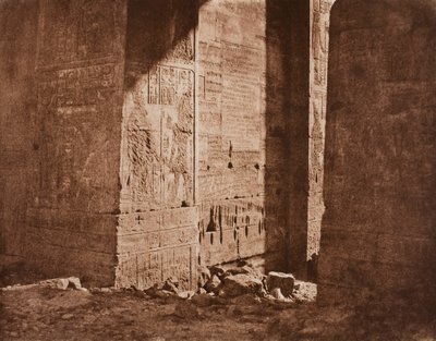 Pierwszy pylon - francuski napis wyryty na wschodnim strzelnicy w punkcie H, wyspa Fila (Philae) autorstwa Félix Teynard