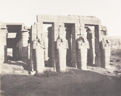 Teby Gourna, Palais Dit le Memnonium, 1851-52, druk 1853-54. autorstwa Félix Teynard