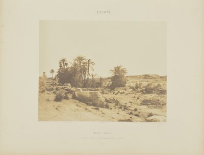 Karnak (Teby). Aleja Sfinksów - widok ogólny z punktu G autorstwa Félix Teynard