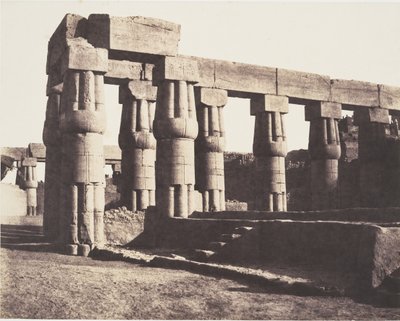 Teby Luksorskie, późniejsza budowa - galerie - paralele, 1851-52. autorstwa Félix Teynard