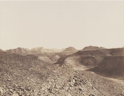 Nubia, Okolice Ibrim, Łańcuch Arabski - Widok wąwozu, 1851-52. autorstwa Félix Teynard