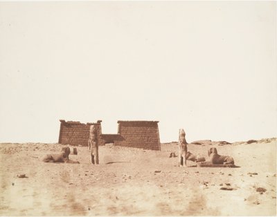 Sébôuah, Widok ogólny świątyni, opublikowany w 1851 r. autorstwa Félix Teynard