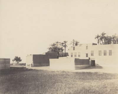Syout, Arabskie mieszkania na skraju Nilu, 1851-52, druk 1853-54. autorstwa Félix Teynard