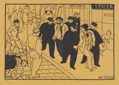 Au Violon Off to the dzban, 1893. autorstwa Félix Vallotton