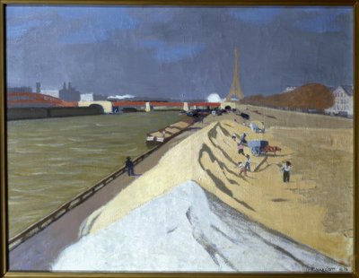 Kupa białego piasku (brzegi Sekwany) autorstwa Félix Vallotton