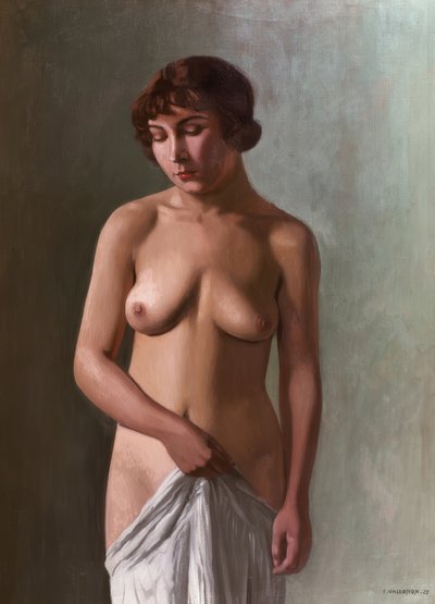 Stojąca młoda dziewczyna autorstwa Félix Vallotton