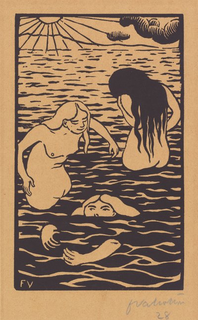 Trzech Kąpiących się autorstwa Félix Vallotton