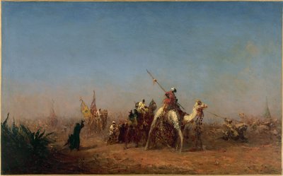 Karawana na drodze do Mekki, między 1880 a 1885 (olej na płótnie) autorstwa Félix Ziem