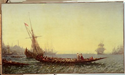 Port w Konstantynopolu, lata osiemdziesiąte XIX wieku autorstwa Félix Ziem