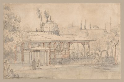 Pawilon w pobliżu meczetu, 1800. autorstwa Félix Ziem