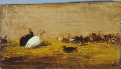 Indyki, między 1850 a 1855 (olej na drewnie) autorstwa Félix Ziem