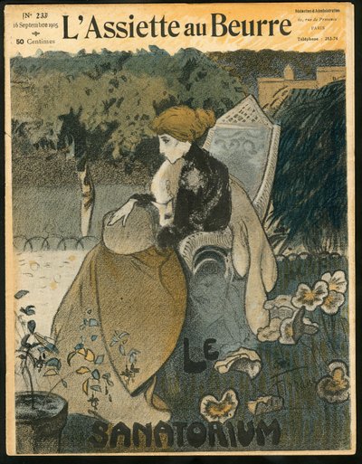 Okładka „” „L’Assiette au Beurre”””, numer 233, w kolorze satyrycznym autorstwa Florane Florane