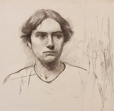 Głowa modelki ze szkoły artystycznej, ok. 1900 (węgiel drzewny na papierze) autorstwa Florence Eleanor Shepard