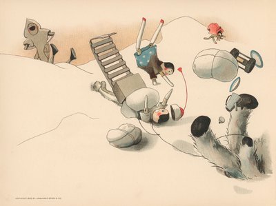 Ilustracja do Golliwoggs Polar Adventures autorstwa Florence K. Upton