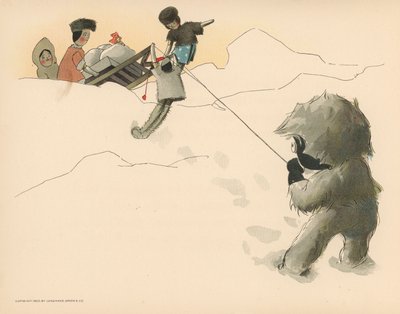Ilustracja do Golliwoggs Polar Adventures autorstwa Florence K. Upton
