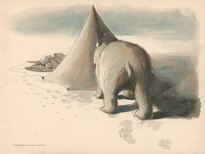 Ilustracja do Golliwoggs Polar Adventures autorstwa Florence K. Upton