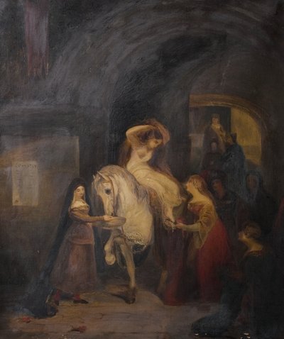 Lady Godiva (według G. Jonesa), początek XX wieku (olej na płótnie) autorstwa Florence Weston